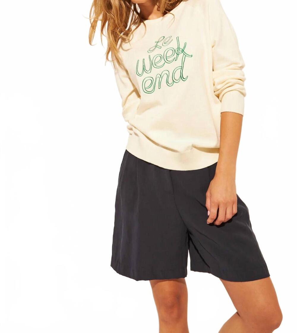 NEW JOHN + JENN pascal sweatshirt in beige